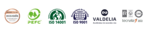 Normes et labels engagement qualité et protection de l'environnement. Norme ISO 14001 Norme ISO 9001 Médaille de bronze Ecovadis Engagement PEFC