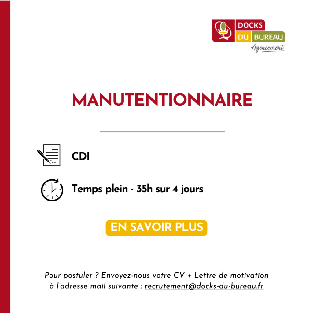 Offre emploi Manutentionnaire CDI